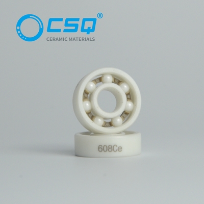 608 rodamiento cerámico de zirconio 8x22x7mm ZrO2 carreras PEEK jaula ABEC3