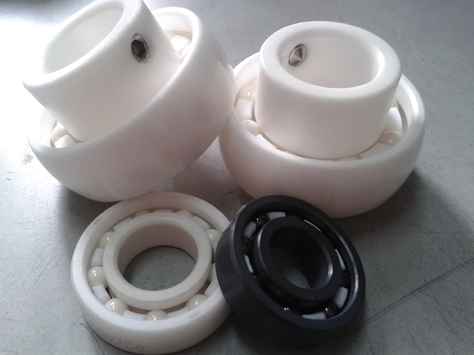 ZrO2 UC205 Cajera de PTFE de rodamiento de bolas de inserción cerámica con hilo adaptador en sistemas de transporte